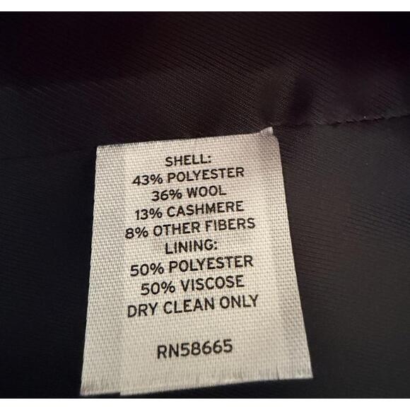 New Nordstrom One-Button Long Wool Coat In Black Size L $299 - Picture 12 of 13